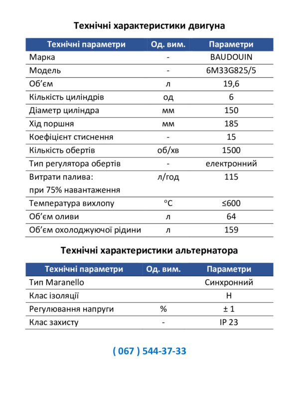 Дизель-генератор 825кВА Baudouin DE-825BDS - Зображення 3